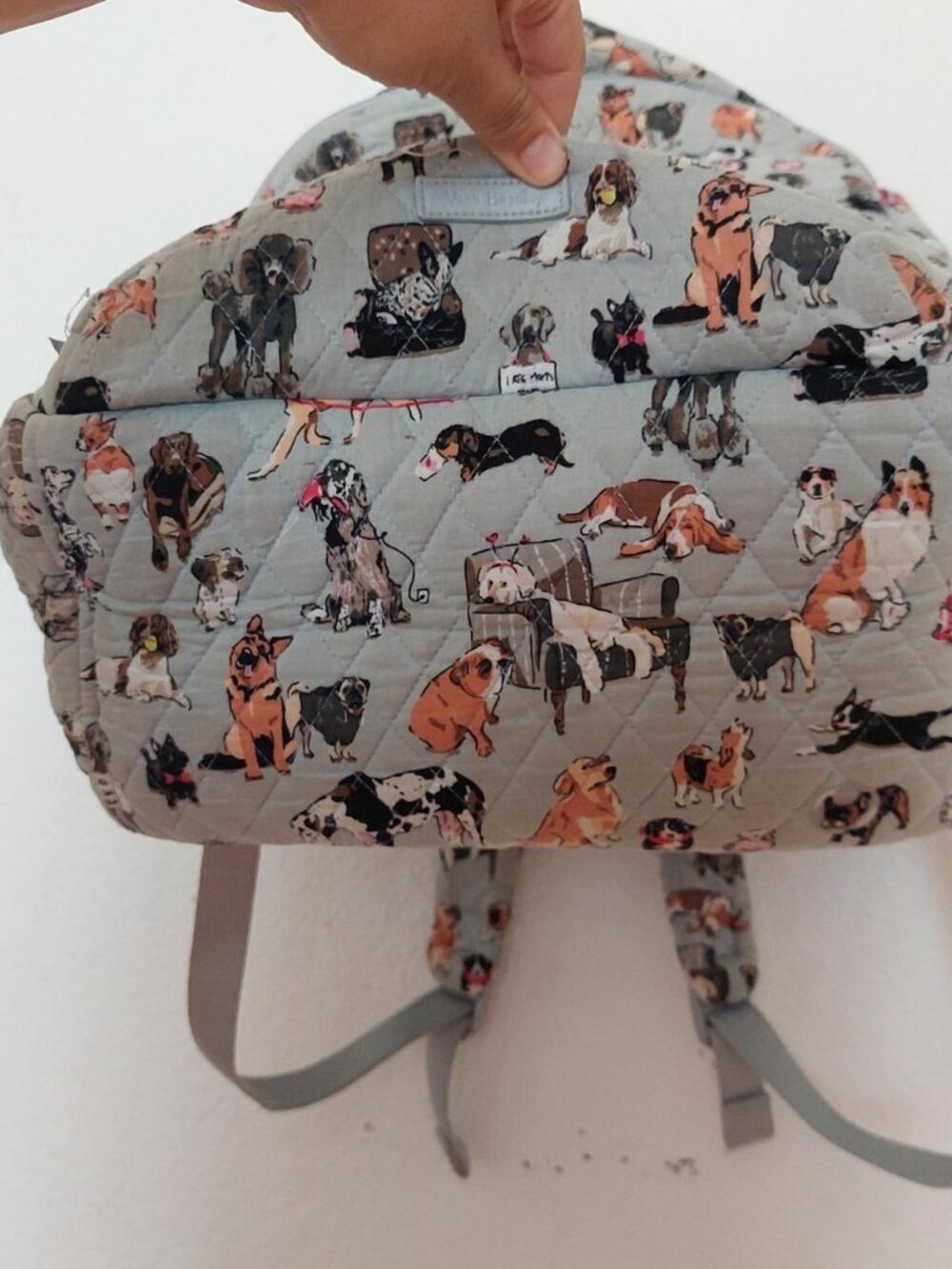 Vera Bradley dog show best in show backpack cotton gray cute kawaii back to scho - Picture 7 of 8